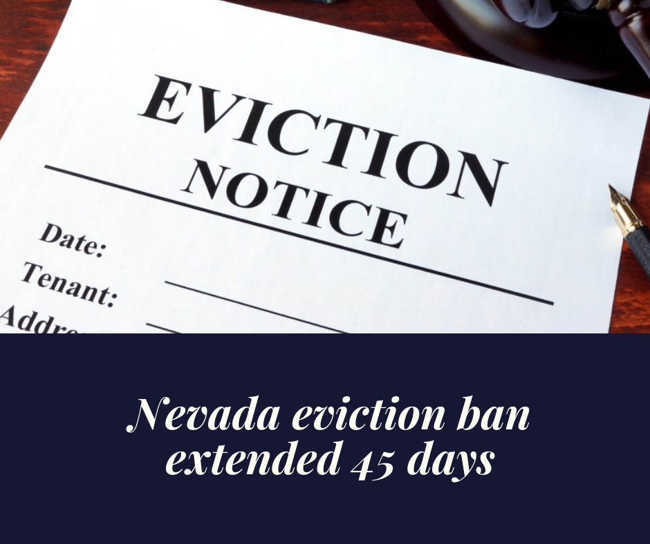 State of Nevada Extends Eviction Ban Another 45 Days